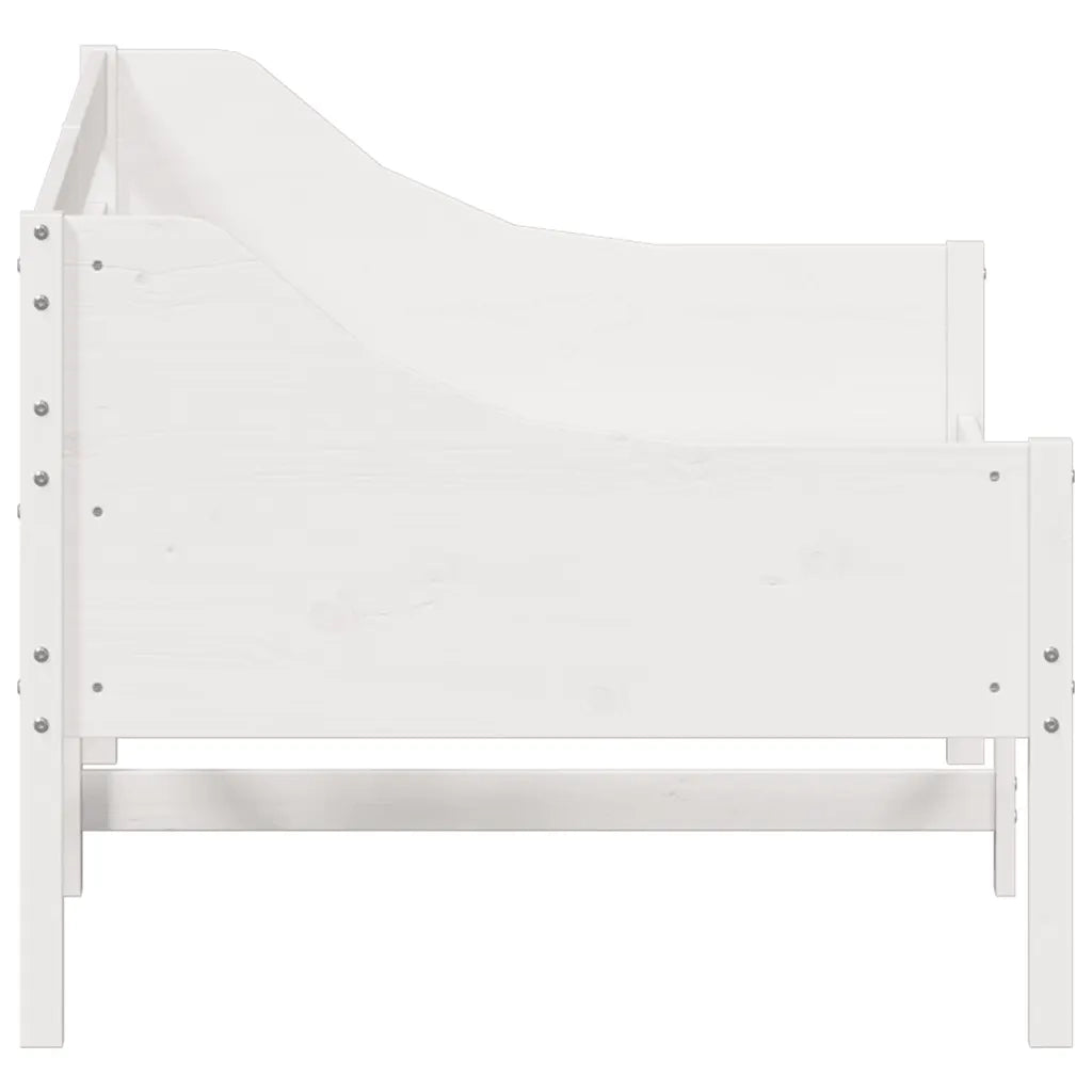 Dormeuse senza Materasso Bianca 80x200 cm Legno Massello Pino