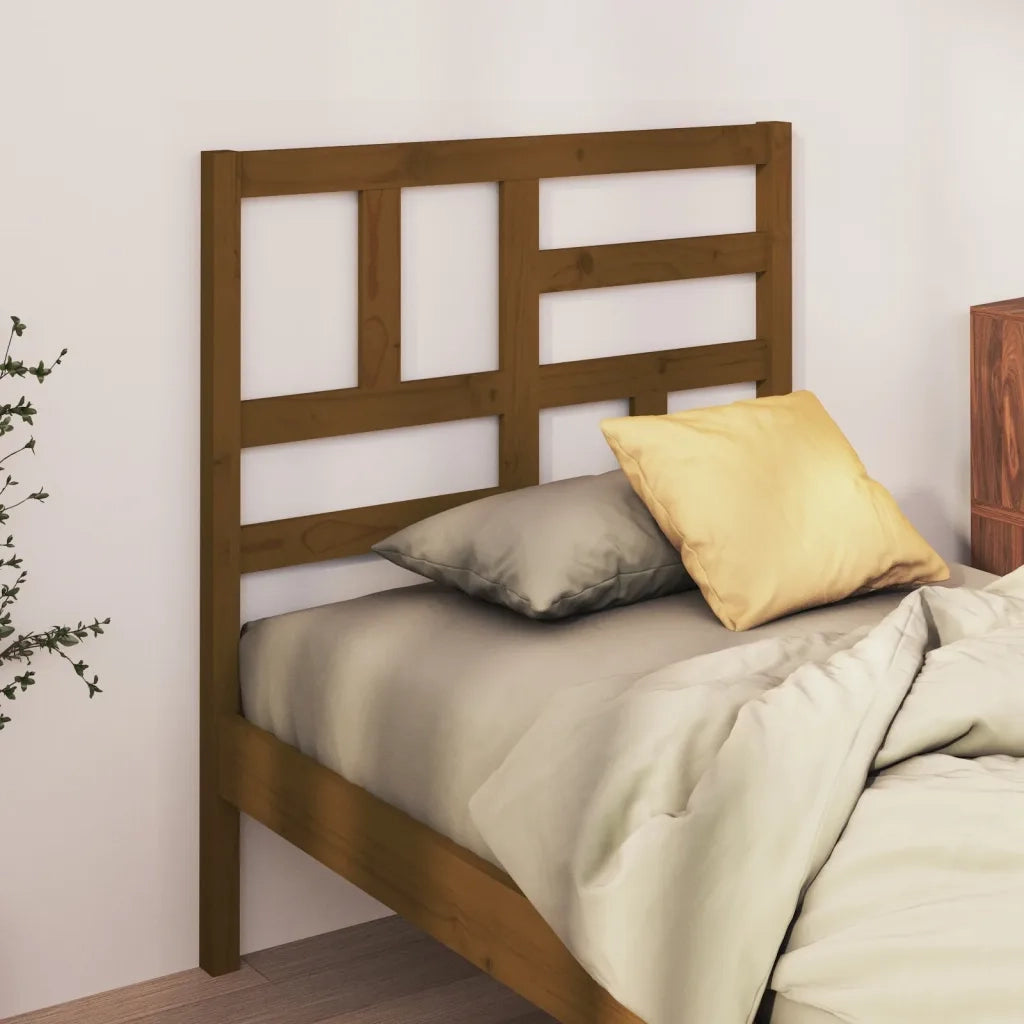 Testiera per Letto ambra 106x4x104 cm in Legno Massello di Pino 818178