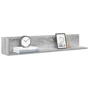 Mensole Parete 2pz Grigio Sonoma 100x16,5x16,5 cm in Truciolato 860045