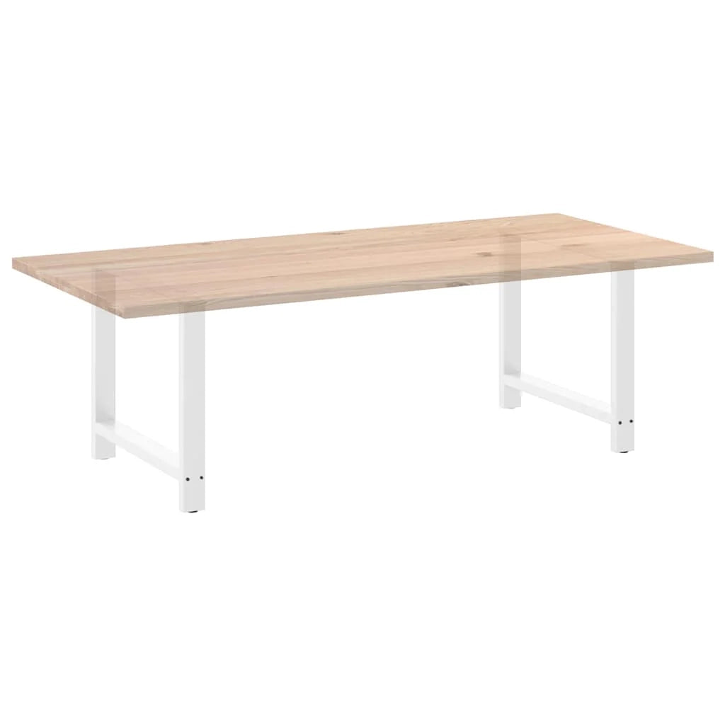 Set di 2 gambe regolabili per tavolo da pranzo dal design moderno 100 x 73 cm in acciaio bianco 02_0057561