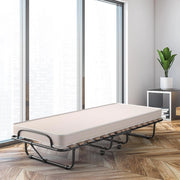 Brandina Pieghevole con Materasso, Made in Italy, 190x80cm, in Memory Foam, Lettino Pieghevole con Ruote Girevoli, per Casa Ufficio