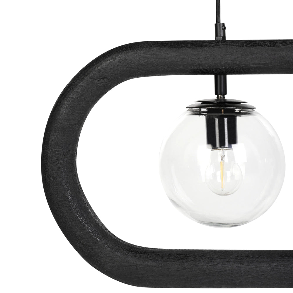 Lampada a sospensione Paralume in legno di mango nero Plafoniera in stile industriale Boho Accessori per la casa Fatti a mano