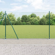 Set di Pali di Recinzione in Acciaio 2 Pezzi Verde