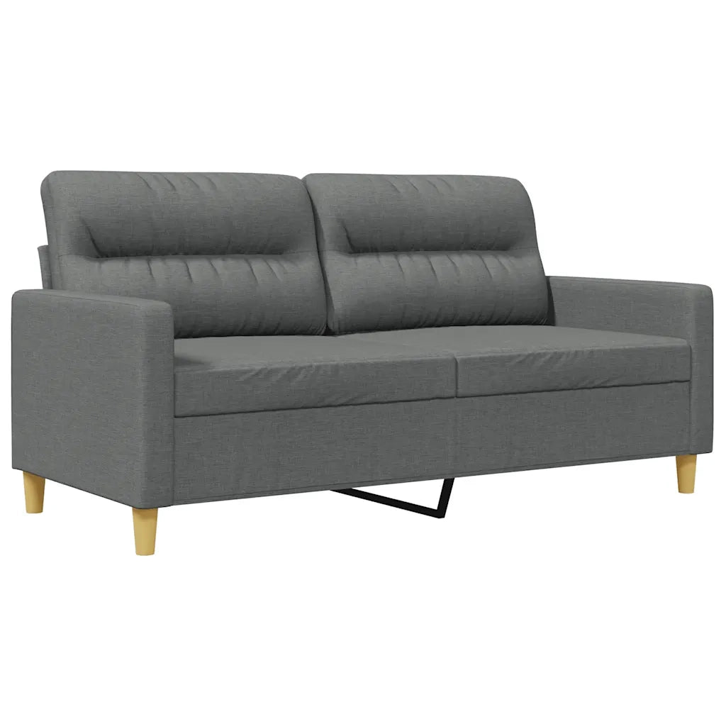 Divano a 2 Posti Grigio Scuro 140 cm in Tessuto 359236