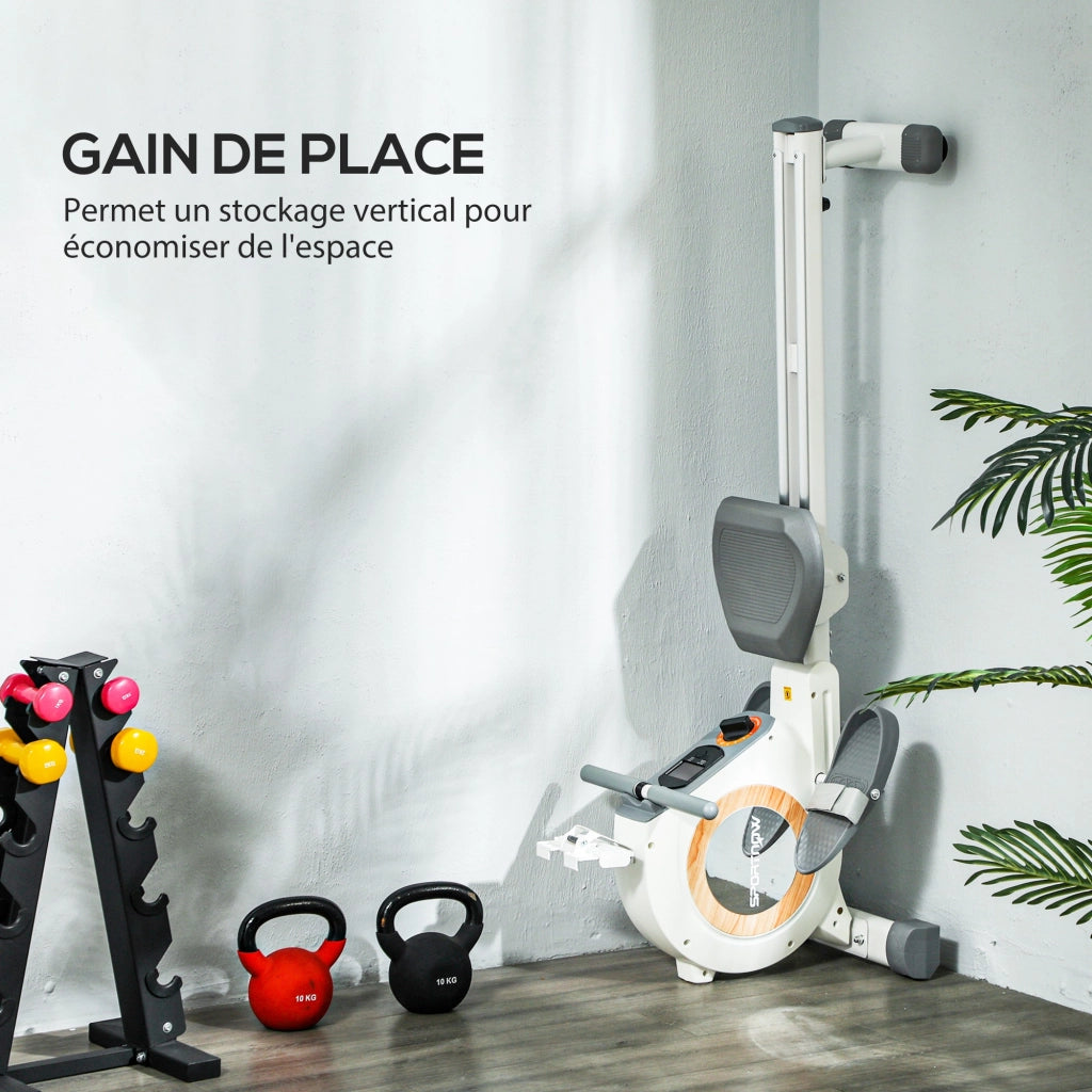 Rameur Magnetico 16 Livelli con Schermo LCD e Supporto Telefono ¨C zephmum ¨C Verticale
