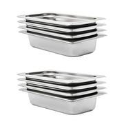 Contenitori Gastronorm 8 pz GN 1/3 65 mm in Acciaio Inoxcod mxl 130950