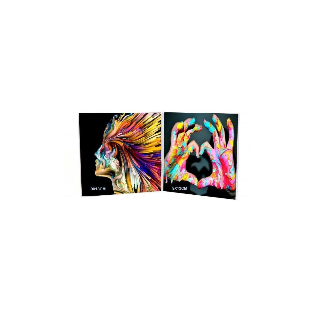 Trade Shop - 2 Cornici Cornice Espositore In Plexiglass Orizzontale Portafoto Porta Foto -