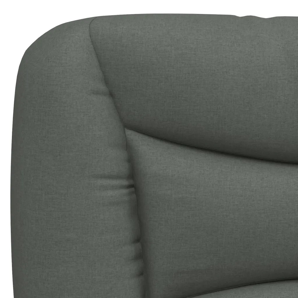Letto con Materasso Hvar Grigio Scuro 90x200 cm in Tessuto
