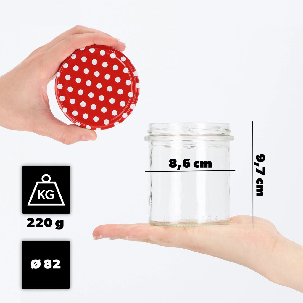 KADAX 50x Barattolo 350 ml Per Marmellata Miele Carne Tappi Fi82