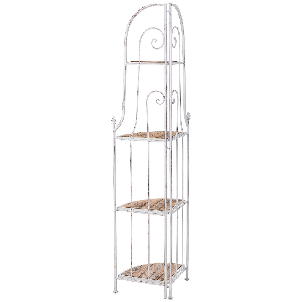 Mensola espositiva beige, 37x37x175h cm
