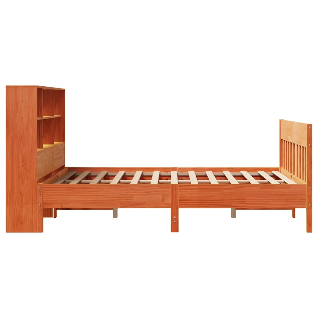 Letto senza Materasso Marrone Cera 140x190 cm in Legno di Pino 3323235