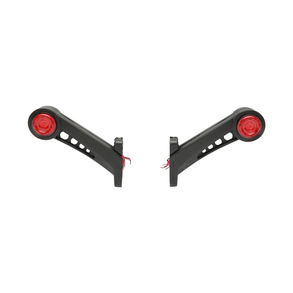 Set di lampade laterali  con LED, 12-24V, rosso-bianco, PVC elastico, Breckner Germany.
