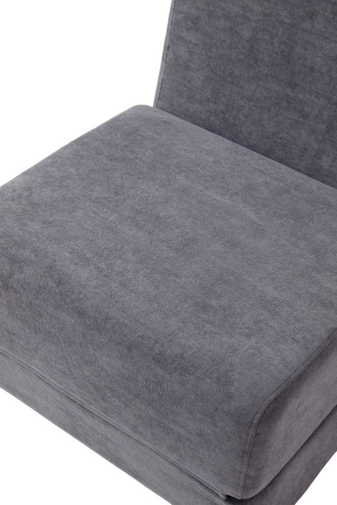 Divano Letto Chaise Longue Pieghevole ¨C MINIMAL ¨C Grigio, Materasso in Schiuma, Multistrato