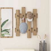 Appendiabiti a muro A parete Rovere artigianale 60 x 3 x 82 cm 874482