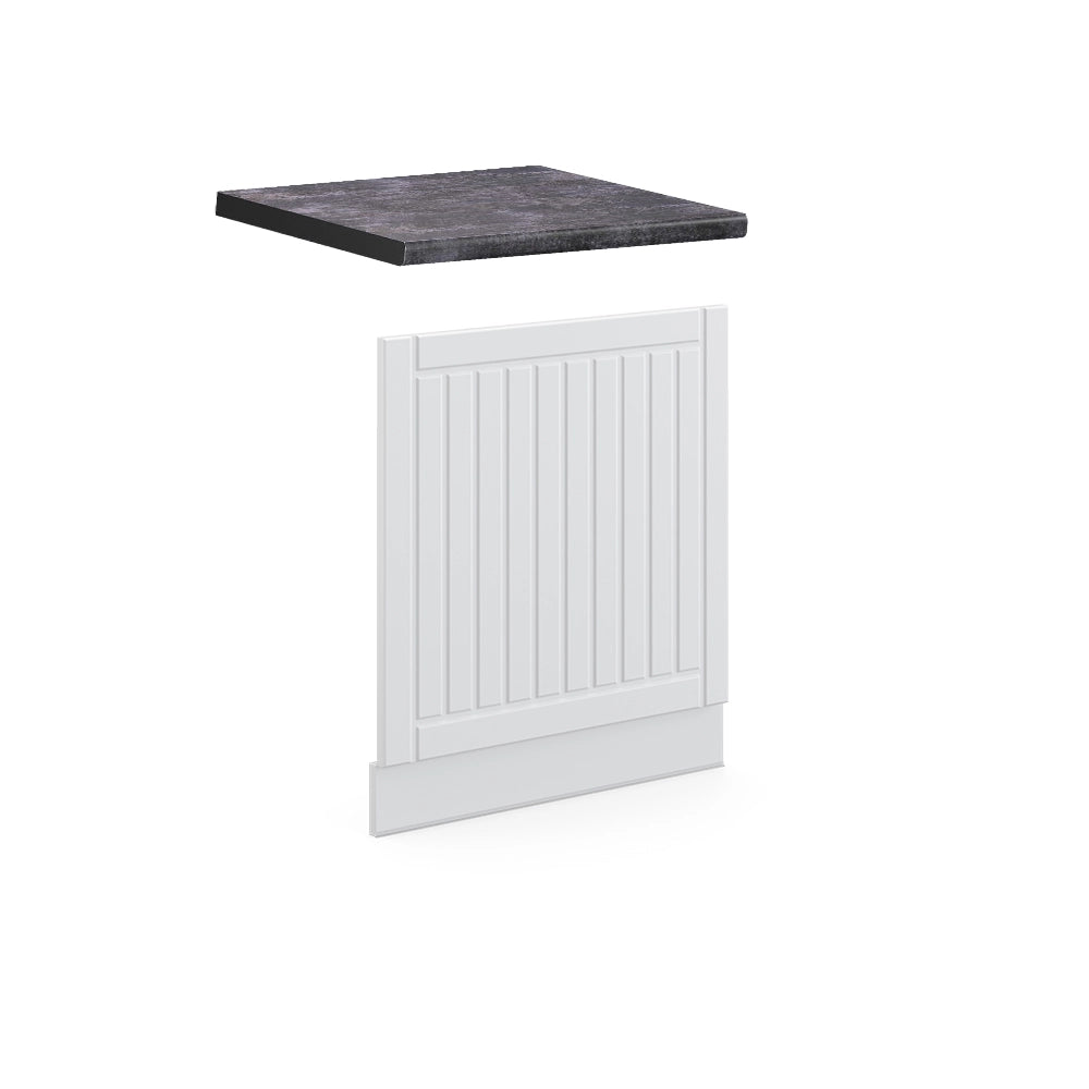 Pannello frontale Fame-Line Bianco rustico/Bianco 60 cm, PL Antracite Vicco