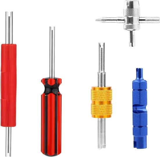 Set di Ricambio per Ventilatore 5 pezzi - Chiave per Rimozione del Centro del Ventilatore - Manometro per Ventilatore - Per Ventieli Standard - Utensili per Auto