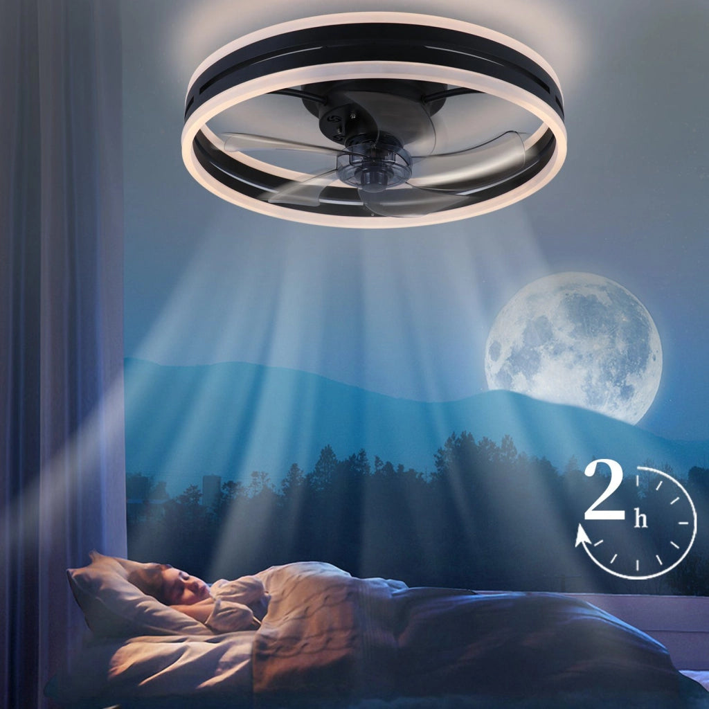 ZMH Ventilatore da soffitto con illuminazione telecomando lampada da soffitto dimmerabile temporizzata