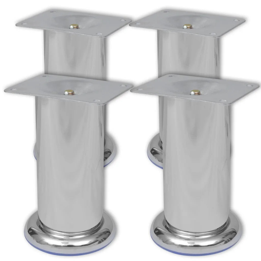 Set 4 gambe rotonde per sofa cromate 120 mmcod mxl 94770