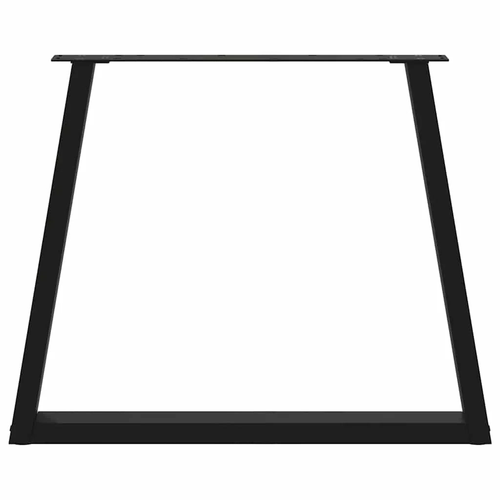 Set di 2 gambe regolabili per tavolo da pranzo a forma di V design moderno 80 x 72-73 cm acciaio nero 02_0056863