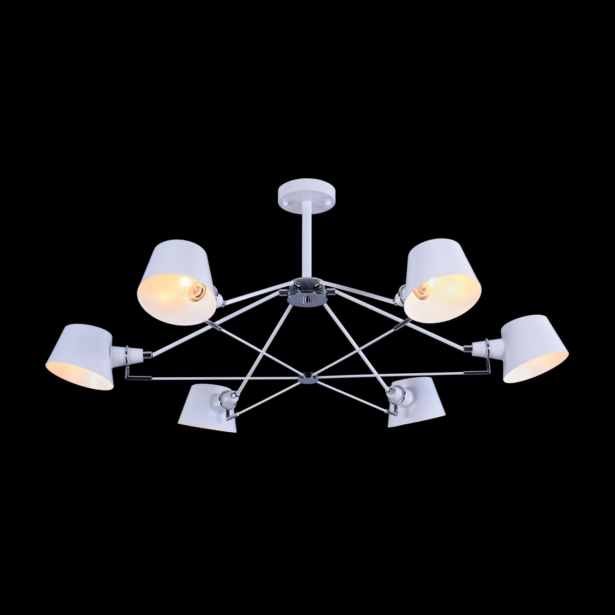 Lampadario Modern in Metallo Abigail Bianco