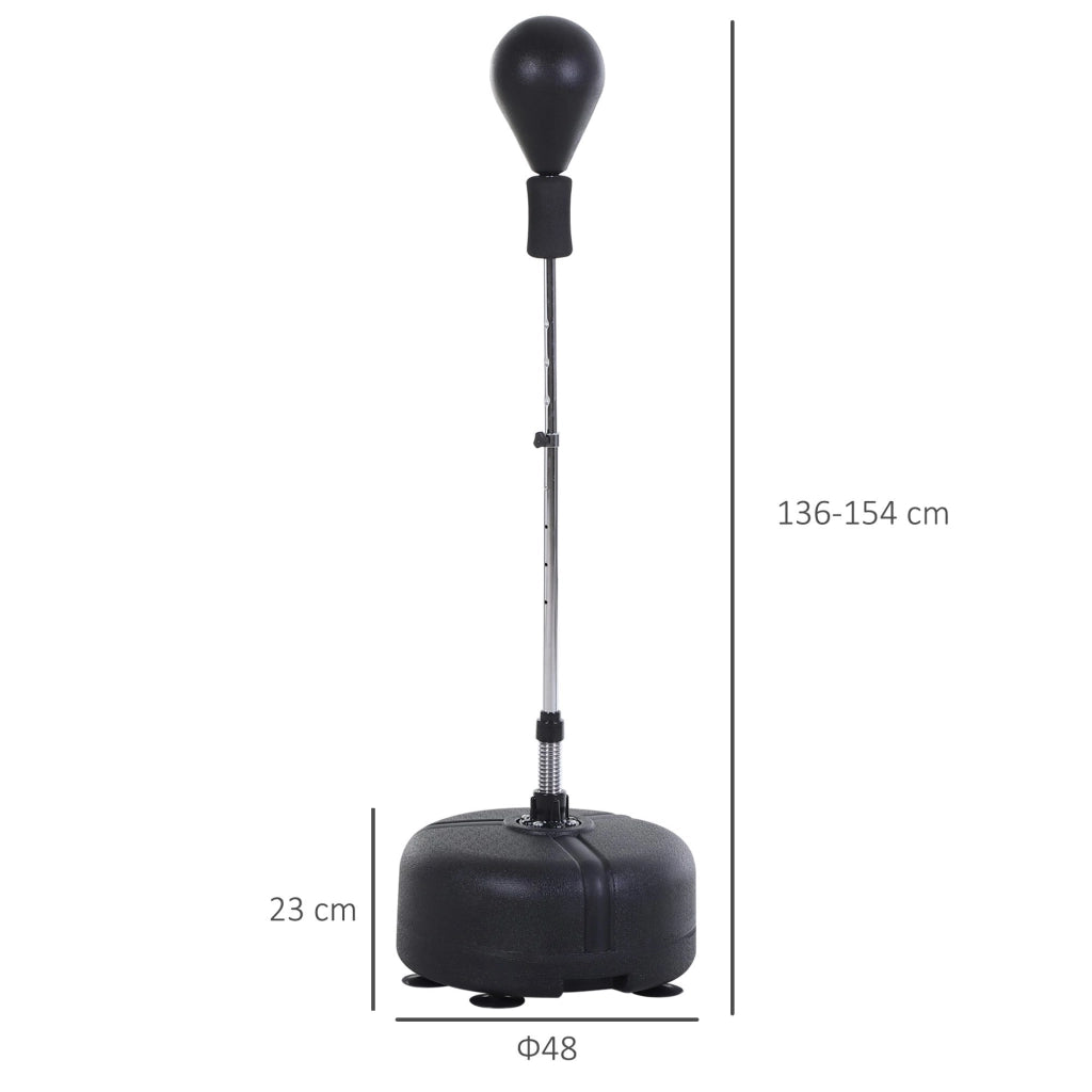 Sacco da Boxe da Terra con Base Riempibile ¨C zephmum ¨C Nero, Altezza Regolabile 136-154 cm