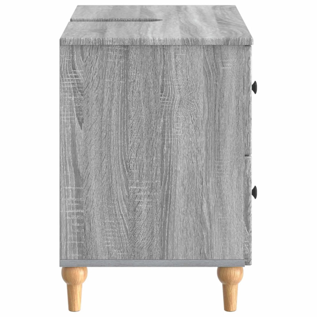 Armadio per Lavabo da Bagno ALKMAAR Sonoma grigio 896141