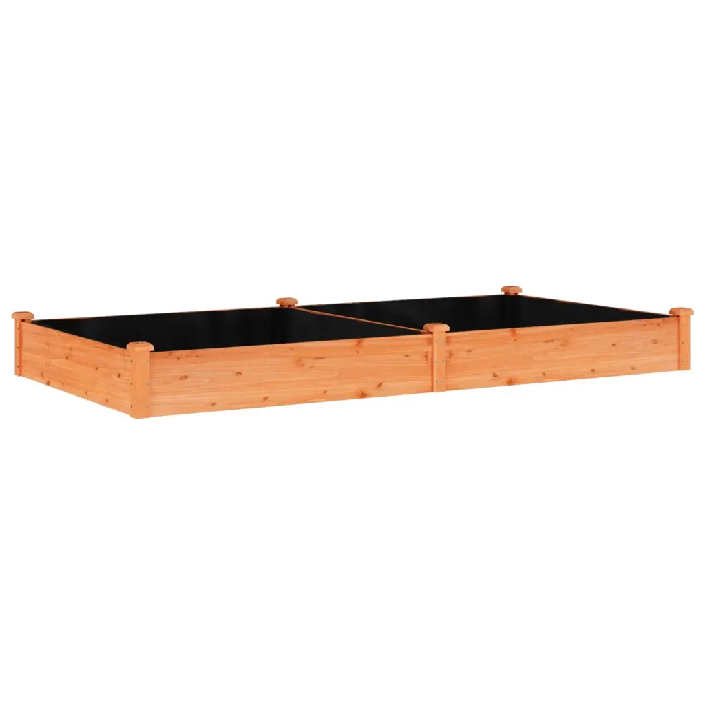 Fioriera da Giardino Fodera Marrone 240x120x25cm Massello Abete 364302