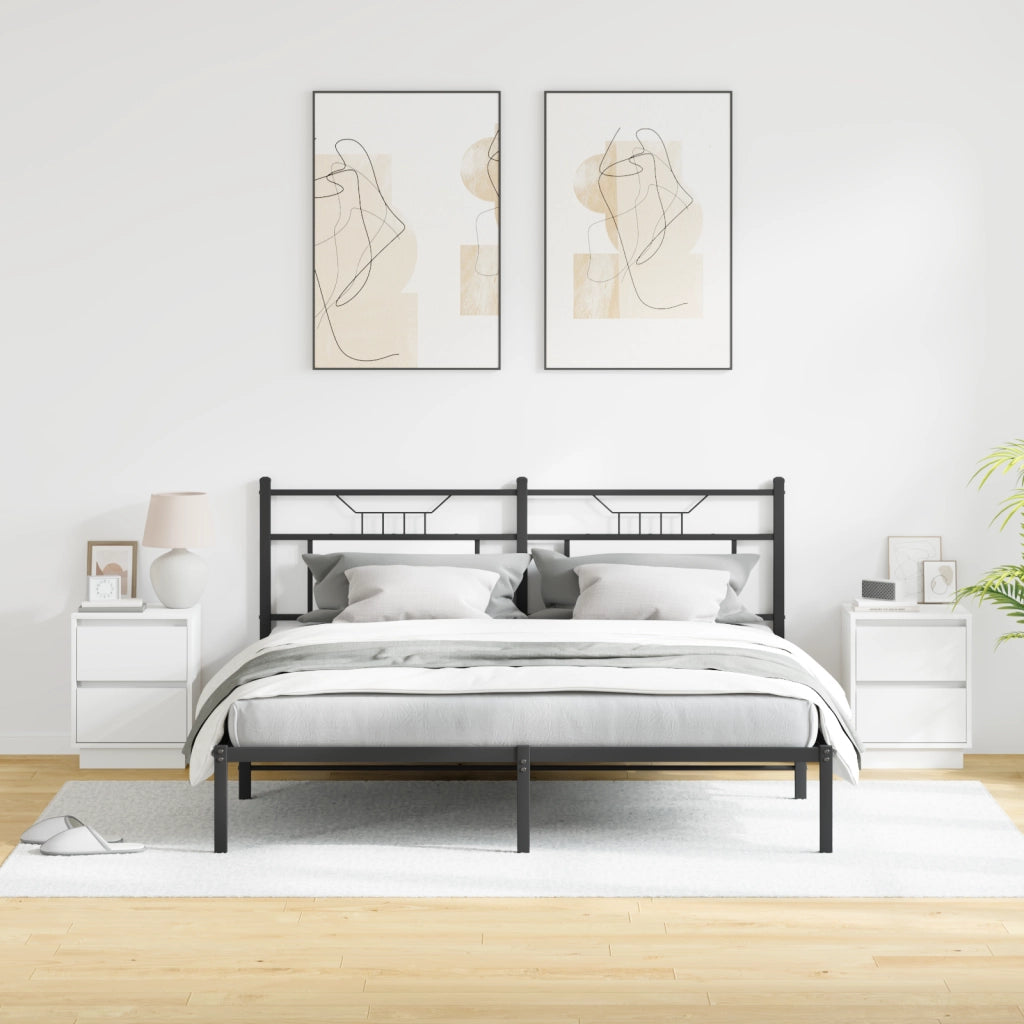 Comodini con luci LED 2 pcs Bianco 39x34.5x50 cm