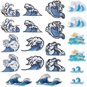 Pannelli decorativi 20 pezzi - Pannelli di stoffa con disegno di golf - Per stirare o cucire - Decorazione per abbigliamento/cappelli/zaini - DIY creativo - Incluso organizzatore - Applicazione