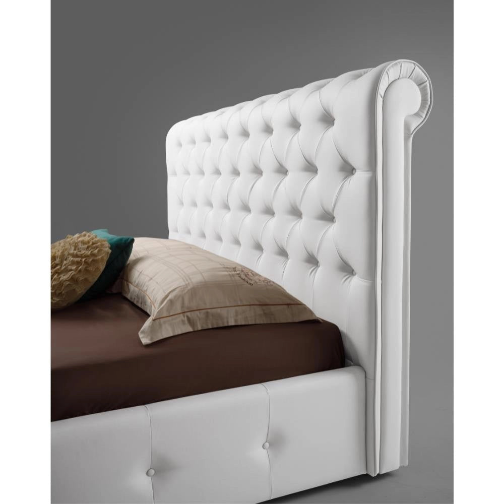 Letto una piazza e mezza Peninsula bianco con contenitore