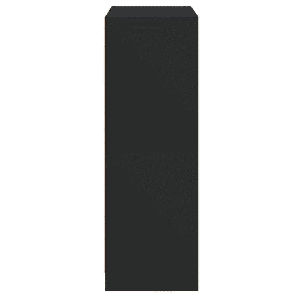 Credenza con Ante Nera 68x37x109 cm in Legno Multistrato