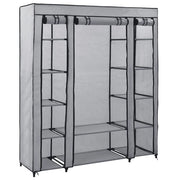 Armadio con Scomparti e Aste Grigio 150x45x176 cm in Tessuto CFW5972126