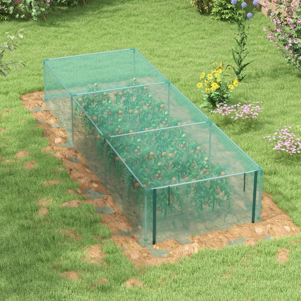 Tenda Protettiva per Piante con Porta a Zip ¨C Zephmum ¨C Verde/Argento 125x125x62.5 cm