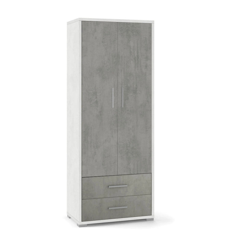 Mobile 2 Ante 2 Cassetti H182 L71 Kit Ossido Bianco cm 71x41x182h - Sarmog