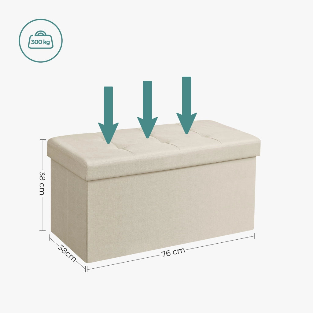 VALORA Pouf contenitore beige per uso domestico LSF47BE