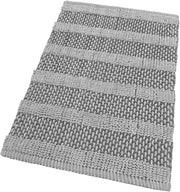 Tappeto Camera Scendiletto Bagno 50x80 Cm Cotone Intrecciato Morbido Assorbente Grigio