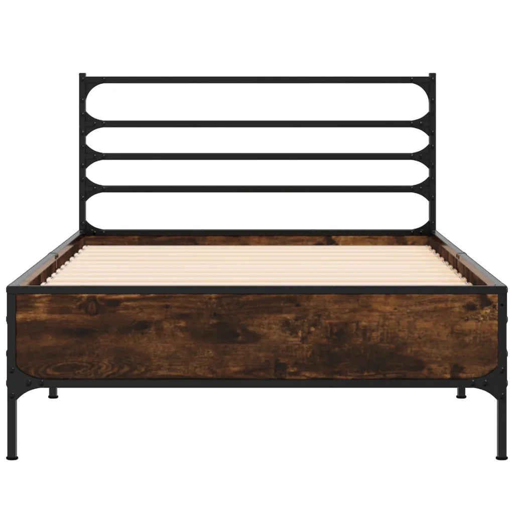 Giroletto Rovere Fumo 90x200 cm in Legno Multistrato e Metallo