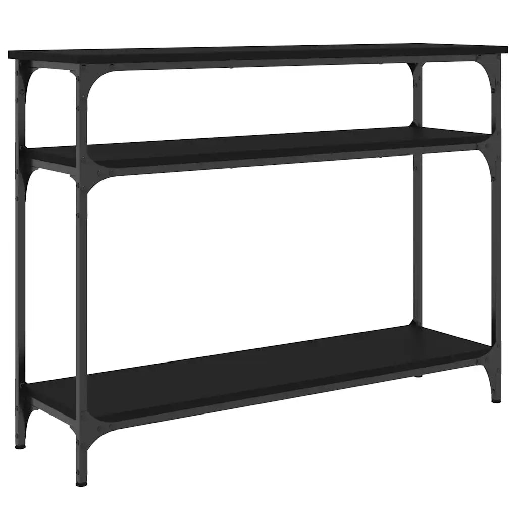 Tavolino Consolle-Tavolino da soggiorno-Tavolo Nero 100x29x75 cm in Legno Multistrato