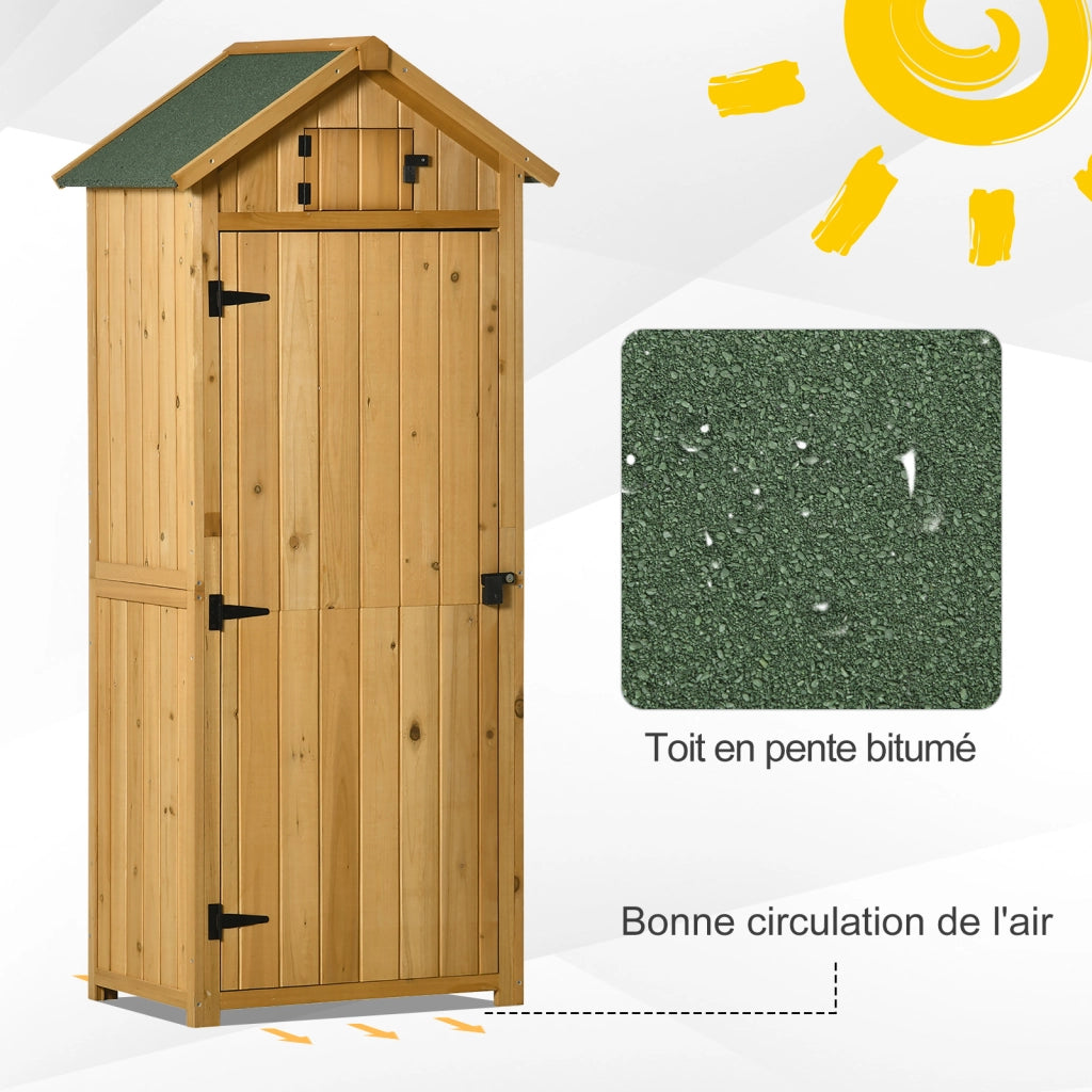 Armadio da giardino ¨C zephmum ¨C 77x54x179 cm giallo