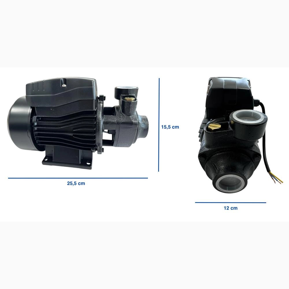 Elettropompa PERIFERICA in ghisa 0,37 Kw Portata fino a 35 Lt/min HP 0,5 Girante ottone