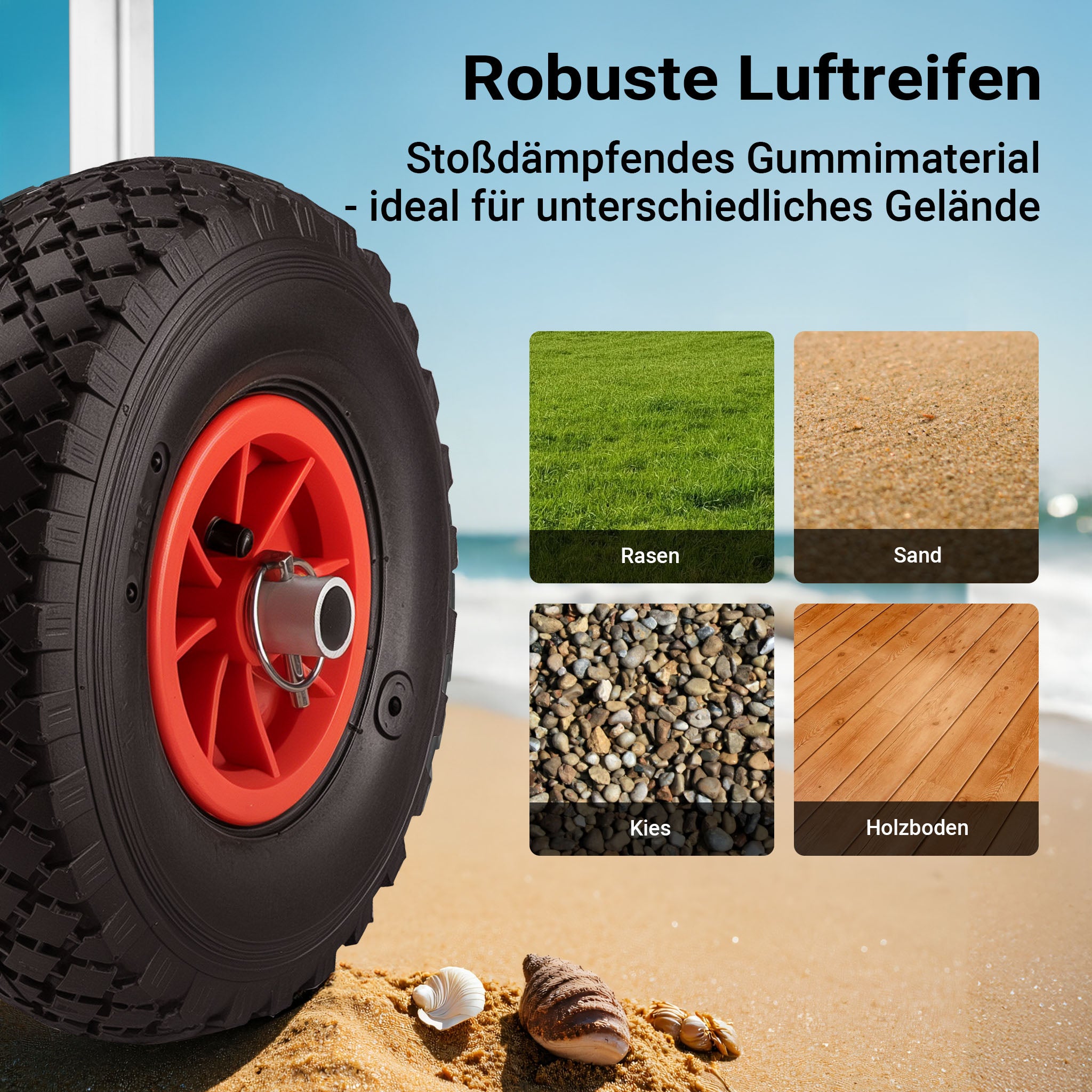 Carrello da trasporto per kayak In alluminio con pneumatici Ø 26 cm Larghezza regolabile Max 90 kg