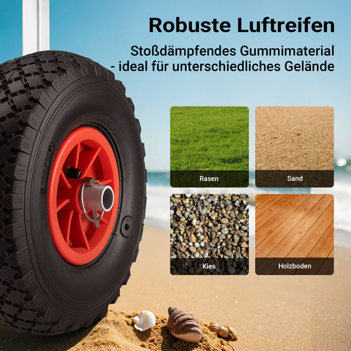 Carrello da trasporto per kayak In alluminio con pneumatici Ø 26 cm Larghezza regolabile Max 90 kg