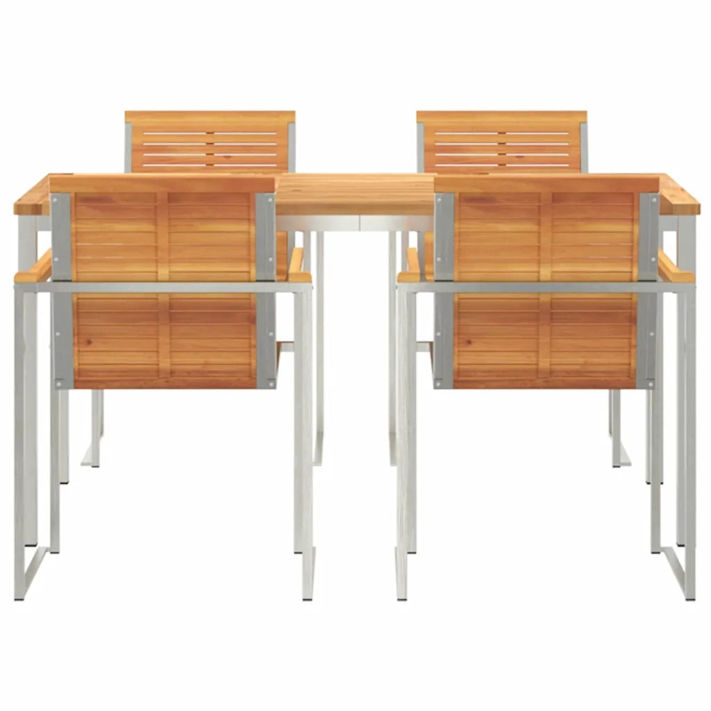 Set da Pranzo per Giardino 5 pcs Legno di Acacia Massello 3334807