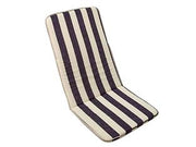 CUSCINO CIPRO A RIGHE BLU PER SEDIA RIPIEGABILE  cm.48x110h. spessore cm.3