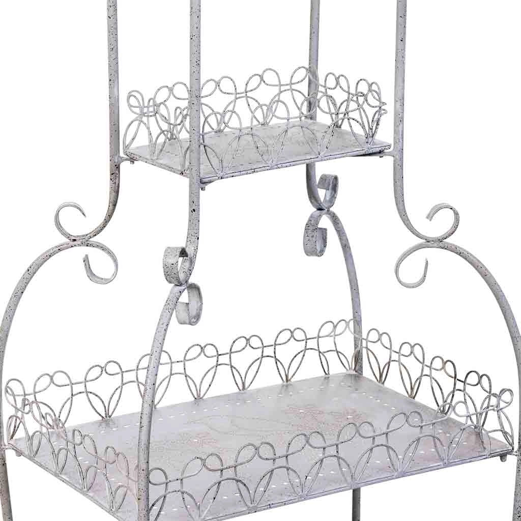 Espositore in metallo con 4 ripiani cm grigio 73,03x48,9x188,6h