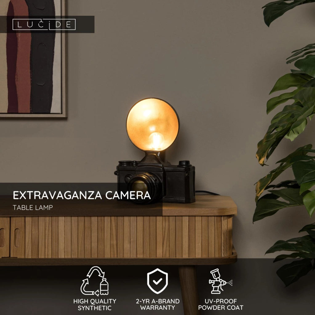 Lampada da tavolo retrò Camera nera 1xE14 Lucide