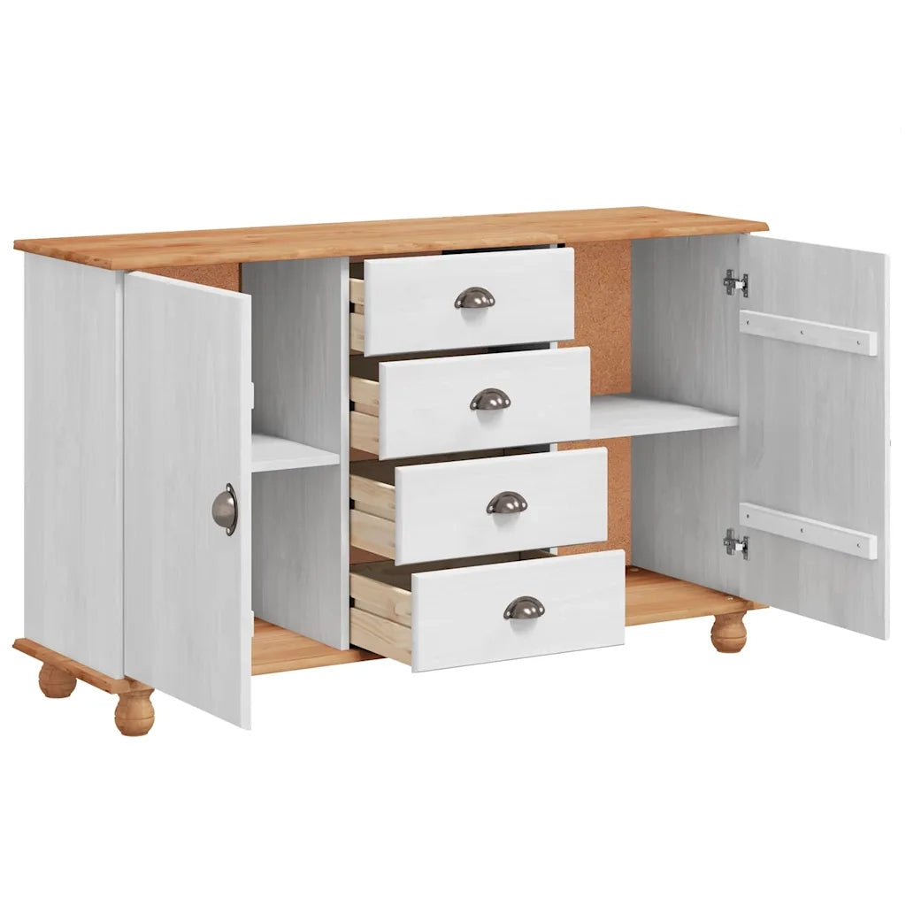 Credenza ASKIM 133,5 x 40 x 79 cm Legno di pino massello 4105432