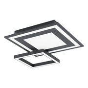 Plafoniera Moderna Savatarila-Z Acciaio Nero 4 Luci Led Integrato 2,7W