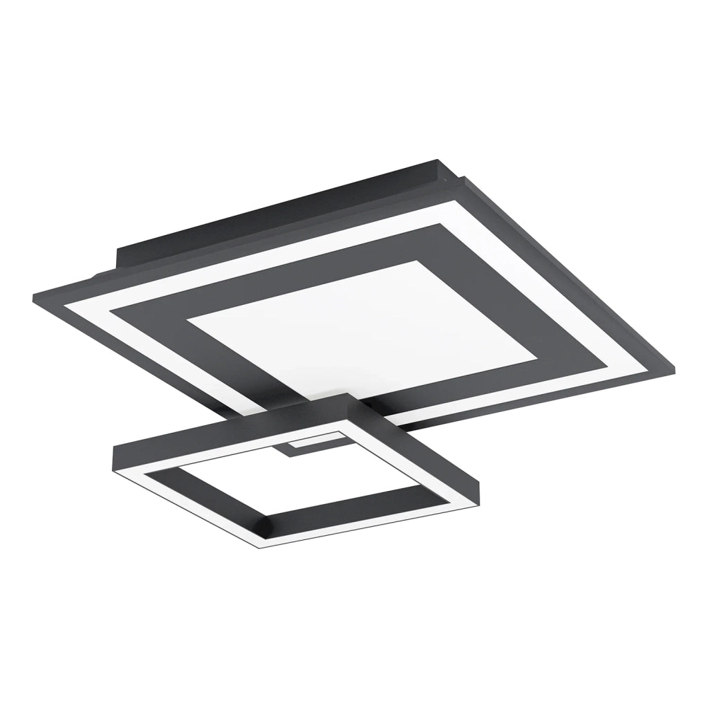 Plafoniera Moderna Savatarila-Z Acciaio Nero 4 Luci Led Integrato 2,7W