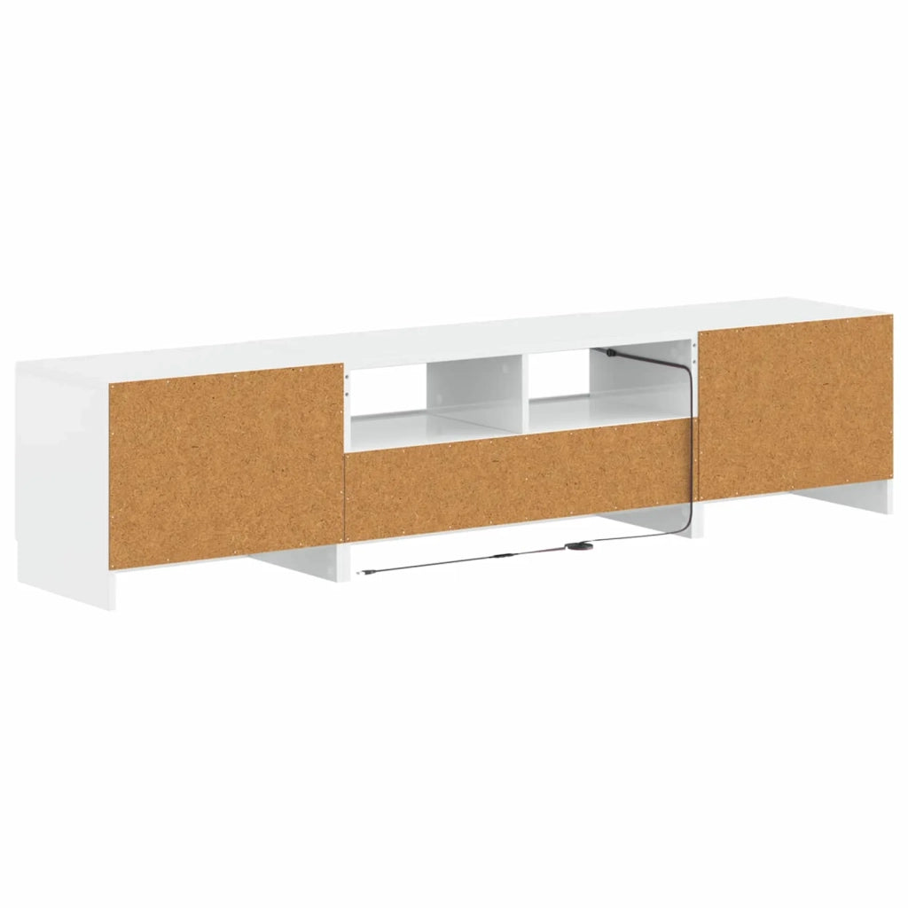 Mobile TV LED a 5 pezzi Bianco Lucido Legno ingegnerizzato 3417006